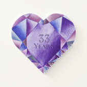 Amethist Waterverf Hart 33e bruiloft Jubileum Notitieboek (Achterkant)