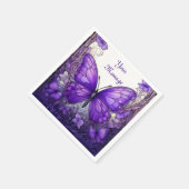 Amethist Wings Papieren servetten, Standaard Cockt Servet (Hoek)