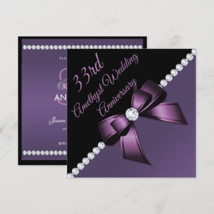 Amethyst 33ste bruiloft Jubileum Kaart
