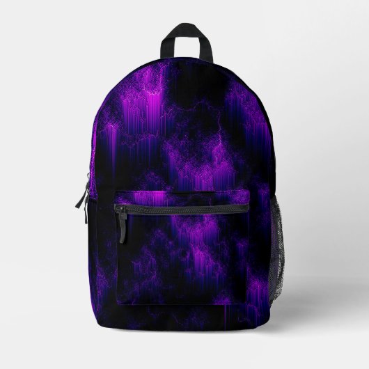 Amethyst Abstract Bedrukte Rugzak (Voorkant)