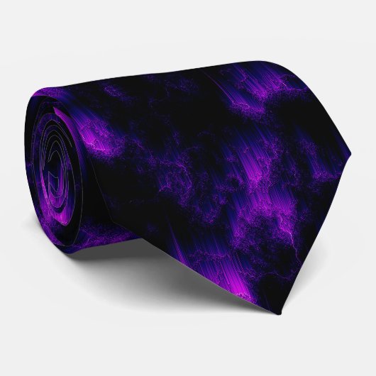 Amethyst Abstract Stropdas (Opgerold)