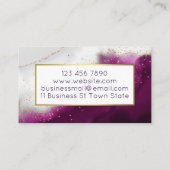 Amethyst Agate Handmade Bath Bomb Soak Soep Visitekaartje (Achterkant)