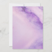 Amethyst Agate Waterverf Painted Wedding Invite Kaart (Achterkant)