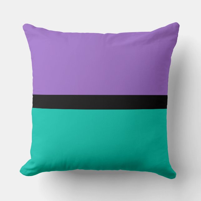 Amethyst & Amazonite Solid Color Background Kussen (Voorkant)
