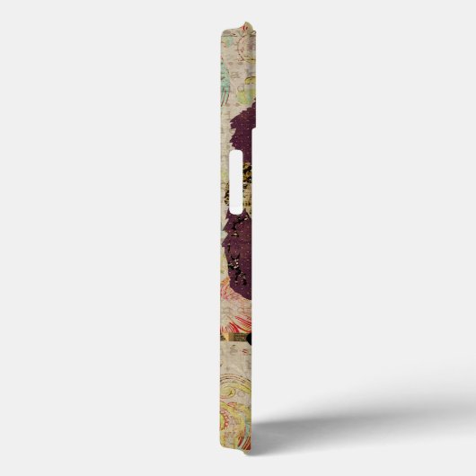 Amethyst & Amber Owl Floral iPad Case (Achterkant / Rechts)