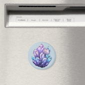 Amethyst and Aqua Crystal Cluster Art Magnet (Insitu (Vaatwasser))