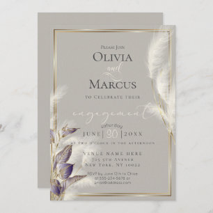 Amethyst Anthurium en Veathery Pampas Grass Kaart