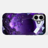 Amethyst Aura Fantasy Rich Paarse Crystal Case-Mate iPhone Case (Achterkant (horizontaal))