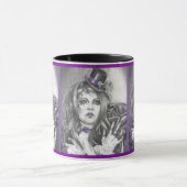 Amethyst Birthstone Broken Doll Mok Coffee Cup (Midden)