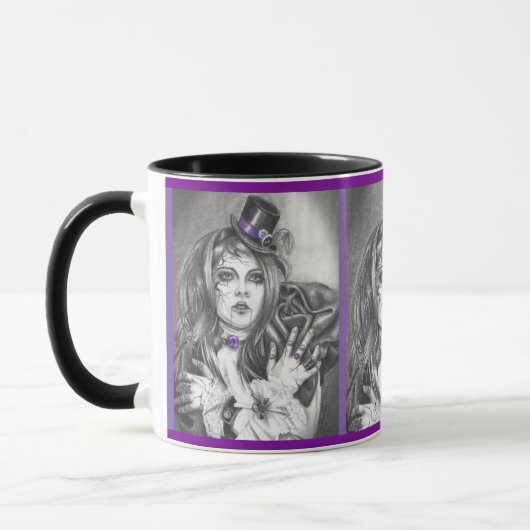 Amethyst Birthstone Broken Doll Mok Coffee Cup (Links)