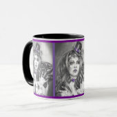 Amethyst Birthstone Broken Doll Mok Coffee Cup (Voorkant links)