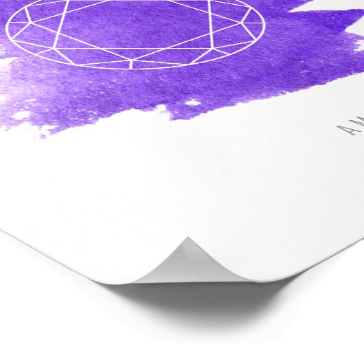 Amethyst Birthstone Februari Poster (Hoek)