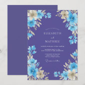 Amethyst Bloemendroom Bruiloft Kaart (Voorkant / Achterkant)