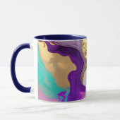Amethyst & Blush Marmer met Vloeibaar Goud Mok (Links)
