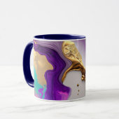Amethyst & Blush Marmer met Vloeibaar Goud Mok (Voorkant links)