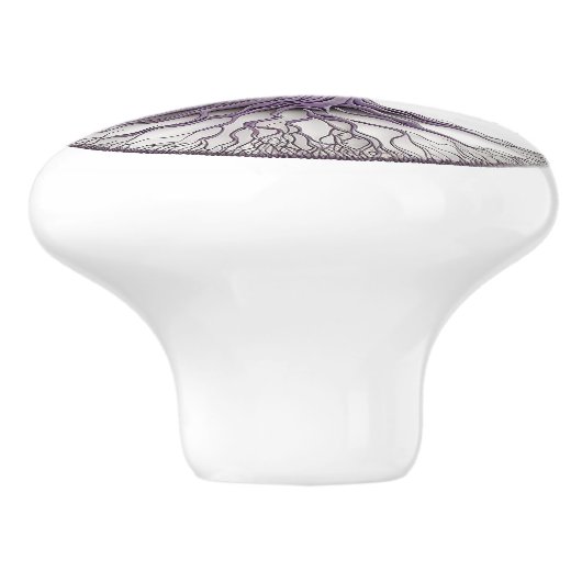 Amethyst-boom van de levensYggdrasil Keramische Knop (Zijkant)