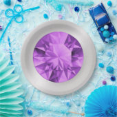 Amethyst-Borden Papieren Bordje (Feest)
