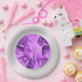 Amethyst-Borden Papieren Bordje (Feest)