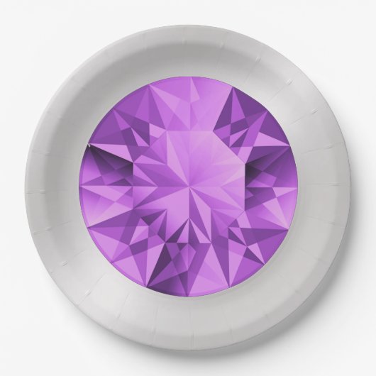 Amethyst-Borden Papieren Bordje (Voorkant)