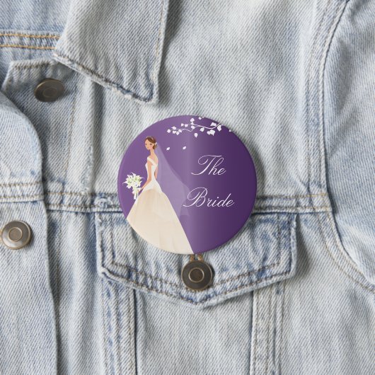 Amethyst Bride Bridal Party Button (In situ)