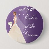 Amethyst Bride MOG Bridal Party Button (Voorkant)