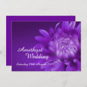 Amethyst bruiloft nodigt 33rd uit kaart (Voorkant / Achterkant)