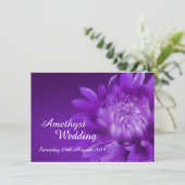 Amethyst bruiloft nodigt 33rd uit kaart (Staand voorkant)