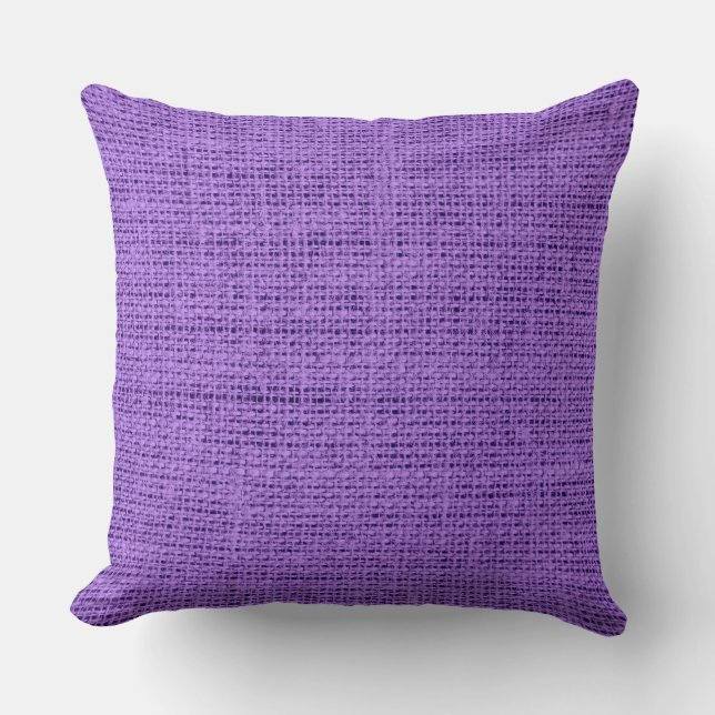 Amethyst burlap-achtergrond kussen (Voorkant)