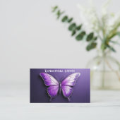 Amethyst Butterfly Business Visitekaartje (Staand voorkant)
