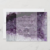 Amethyst Cave Crystal Party Kaart (Achterkant)
