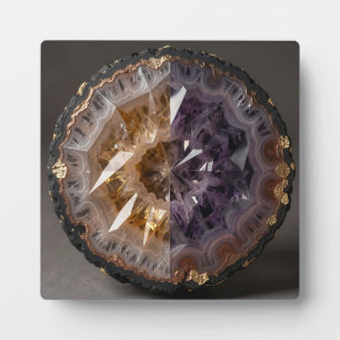 Amethyst Citrien Gespleten Geode Kristal Luxe Fotoplaat
