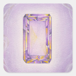 Amethyst Core Vierkante Sticker