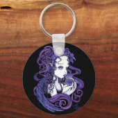 "Amethyst" Crystal Ball Angel Art sleutelhanger (Voorkant)