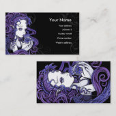 "Amethyst" Crystal Ball Angel-Visitekaartjes Visitekaartje (Voorkant / Achterkant)