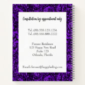 Amethyst Crystal Ball Glitter Medium Clairvoyant Notitieboek (Achterkant)