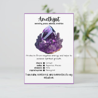 Amethyst Crystal Betekenis Kaart