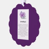 Amethyst Crystal Betekenis Sieraden Display Gift L Ornament Kaart (Links)