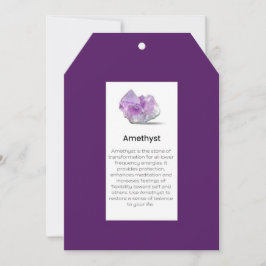 Amethyst Crystal Betekenis Sieraden Display Kaart