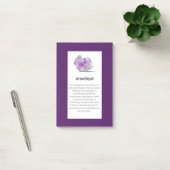 Amethyst Crystal Betekenis Sieraden Display Kaart Post-it® Notes (Kantoor)