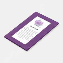 Amethyst Crystal Betekenis Sieraden Display Kaart Post-it® Notes
