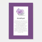 Amethyst Crystal Betekenis Sieraden Display Kaart Post-it® Notes (Voorkant)
