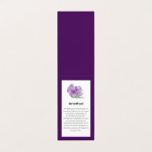 Amethyst Crystal Betekenis Sieraden Display Kaart Visitekaartje (Buitenkant ongevouwen)