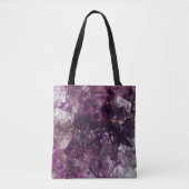 Amethyst Crystal Cleansing Calming Energy Canvas t Tote Bag (Voorkant)