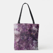 Amethyst Crystal Cleansing Calming Energy Canvas t Tote Bag (Achterkant)