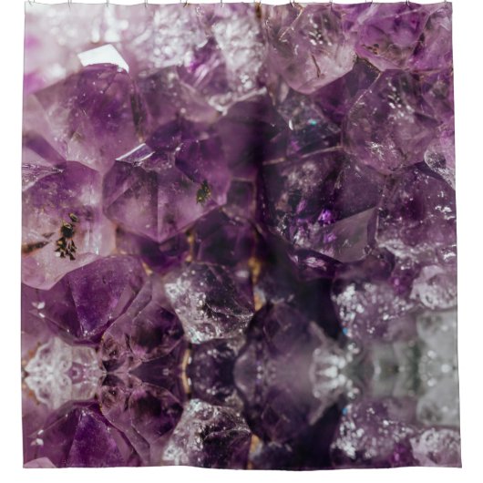 Amethyst Crystal Cleansing Energy Shower Curtain Douchegordijn (Voorkant)
