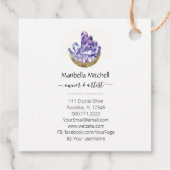 Amethyst Crystal Cluster Gold Crescent Moon Mystic Bedankjes Labels (Achterkant)