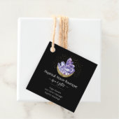 Amethyst Crystal Cluster Gold Crescent Moon Mystic Bedankjes Labels (In situ)