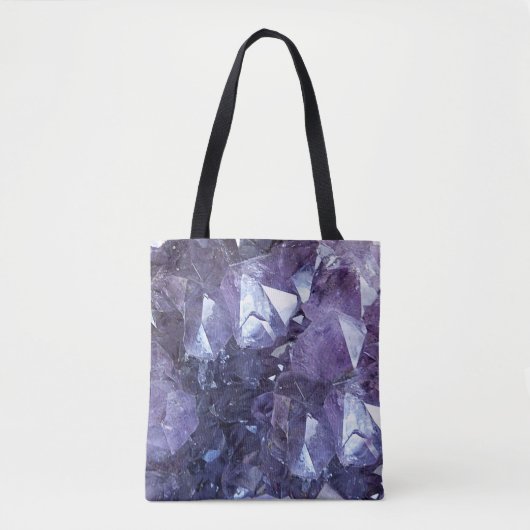 Amethyst Crystal Cluster Tote Bag (Voorkant)