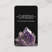 Amethyst Crystal Cluster Visitekaartje (Achterkant)