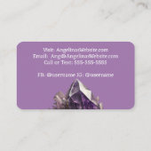 Amethyst Crystal Cluster Visitekaartje (Achterkant)